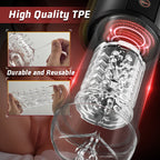 Queen's oral sex 3 In 1 Vagina 10 Vibrating 5 Thrusting 5 Suction Male Masturbator