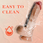Simulated explosive penis, soft flesh, real and fake penis, instant masturbation device, adult sex product, female