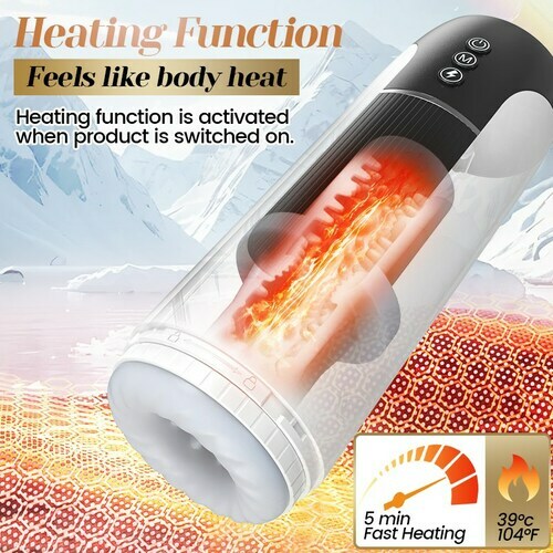 Saith Wearable 7 Thrusting & Vibrating Heating Vocable Masturbator Male Sex Toys