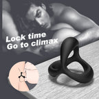 Male Double Ring Condom Ring Soft Gel Penis Ring Delay Ring for Men Adult Toys