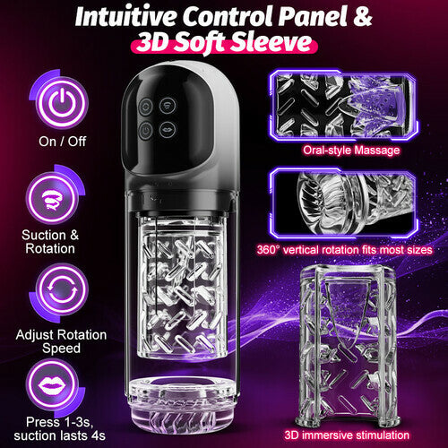 Vortex - 7-Mode Rotating & Suction Vacuum Masturbator Cup