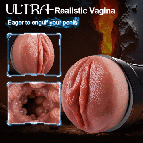 Challenger - 10 Vibrations 5 Suctions Ultra-Realistic Vagina Simulated Masturbator
