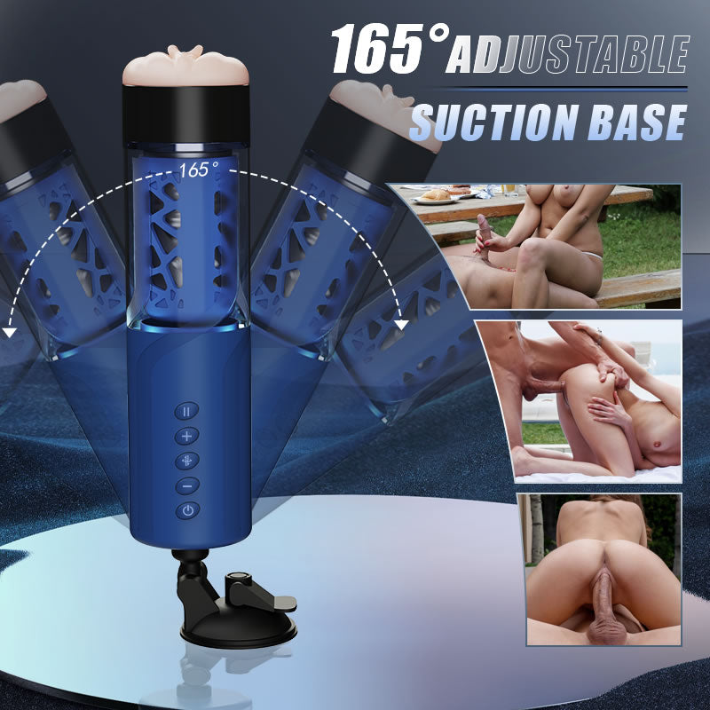 【Free Lube！】Bluesea 6 Bi-Directional Thrusting Rotation Masturbator With Suction Base