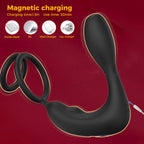 Male prostate massager, vibrating anal plug, locking ring, remote control for adult sex toys