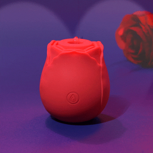 Rose-Patterned Clitoral Stimulator, 7-Speed Suction Bullet Vibrator