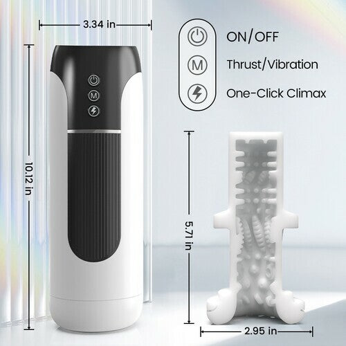 Saith Wearable 7 Thrusting & Vibrating Heating Vocable Masturbator Male Sex Toys