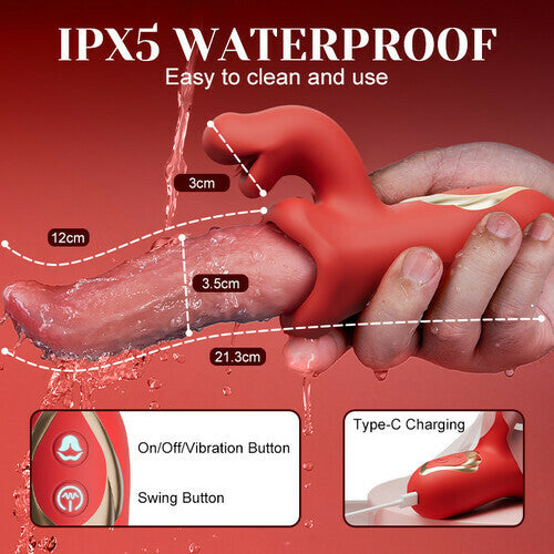 【Ultra Realistic】Vesper - Deep Wriggle Prolonged Pleasure Licking Swing Tongue Vibrators for Female Couples Games