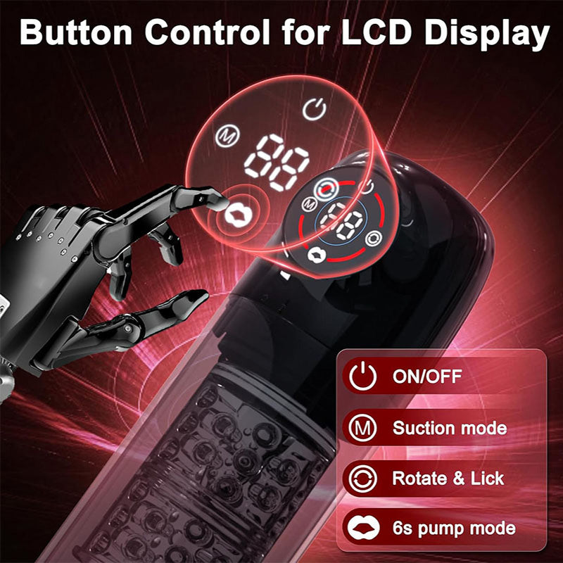 Newvibe Seductive Succubus 7 Rotating 7 Sucking Lcd Display Pumps & Enlargers Automatic Male Masturbator