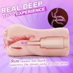 Deep Throat Licking Male Masturbator – Vibrating Mouth Stroker with Tongue & Teeth Simulation