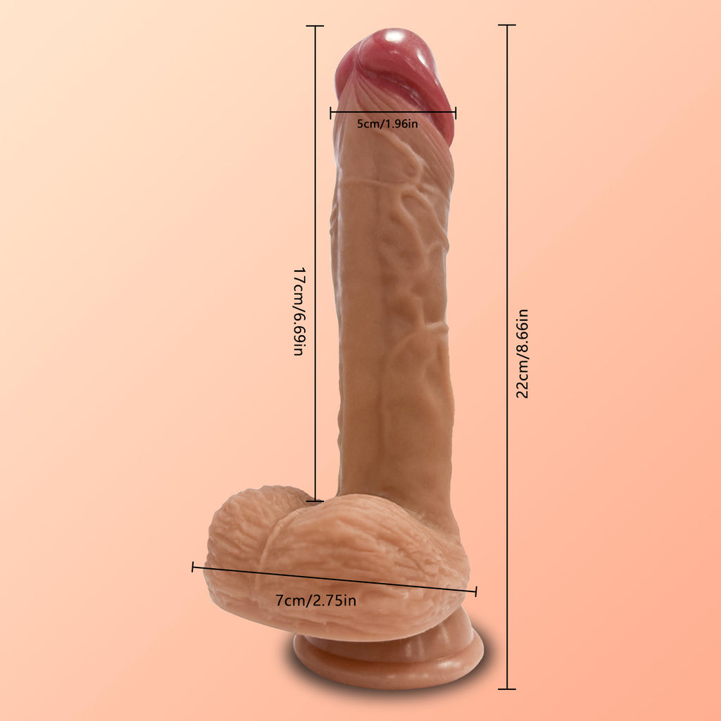 Simulated explosive penis, soft flesh, real and fake penis, instant masturbation device, adult sex product, female