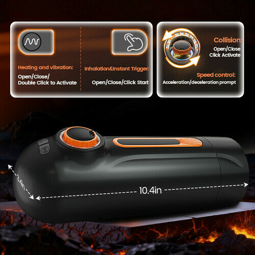 【Free Lube】Romanlust 6 IN 1-10 Vibrating & Thrusting with 4 Sucking Male Maturbator Male Sex Toy