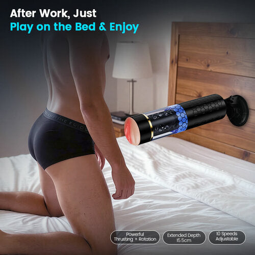 STORM - Intense Thrusting & Spinning Hands-Free 6.10 Inches Depth Masturbator