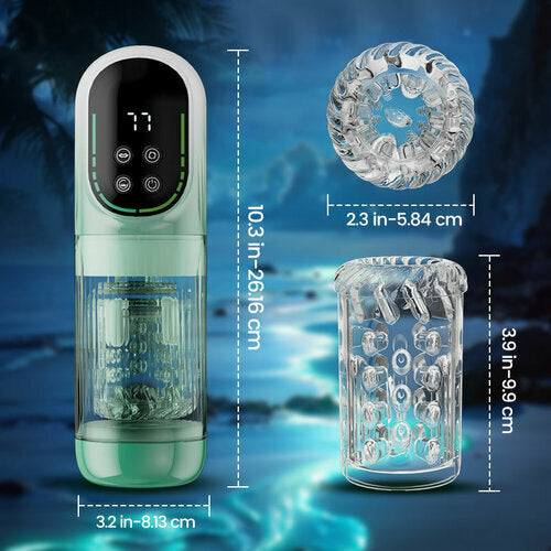 【Free Lube！】Heaven - 4-in-1 Rotating Thrusting Suction Masturbator