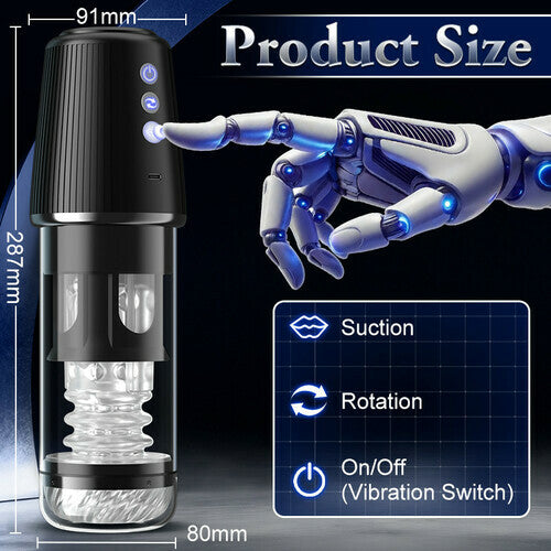 Newvibe 5 Rotating 5 Sucking 7 Vibrating Masturbator & Training 2 IN 1 Adult Toys