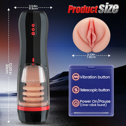 Roka - Lifelike Automatic 5 Thrusting 10 Vibrating Vocable Masturbator