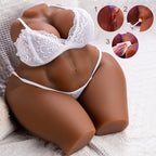Coffee colored Elma Big Butt Inverted Solid Silicone Doll Airplane Cup Live Version