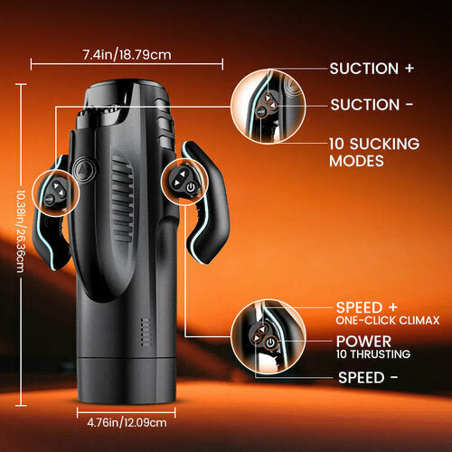 【3.15 IN Depth】Leten 10 Vibrating & Sucking Voice Handheld Masturbator Male Sex Toys