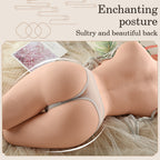 Lauren Men's Full Body Doll Solid Half Body Inverted Masturbator Male Toy