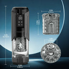 King - 7 Mode Vacuum Thrusting & Sucking & Vibrating Masturbator with LCD Display