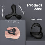 Male Double Ring Condom Ring Soft Gel Penis Ring Delay Ring for Men Adult Toys