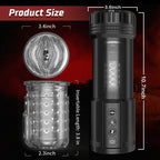 Queen's oral sex 3 In 1 Vagina 10 Vibrating 5 Thrusting 5 Suction Male Masturbator