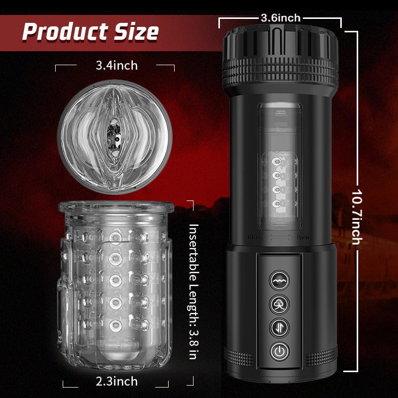 Queen's oral sex 3 In 1 Vagina 10 Vibrating 5 Thrusting 5 Suction Male Masturbator