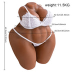 Coffee colored Elma Big Butt Inverted Solid Silicone Doll Airplane Cup Live Version
