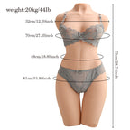 Lauren Men's Full Body Doll Solid Half Body Inverted Masturbator Male Toy