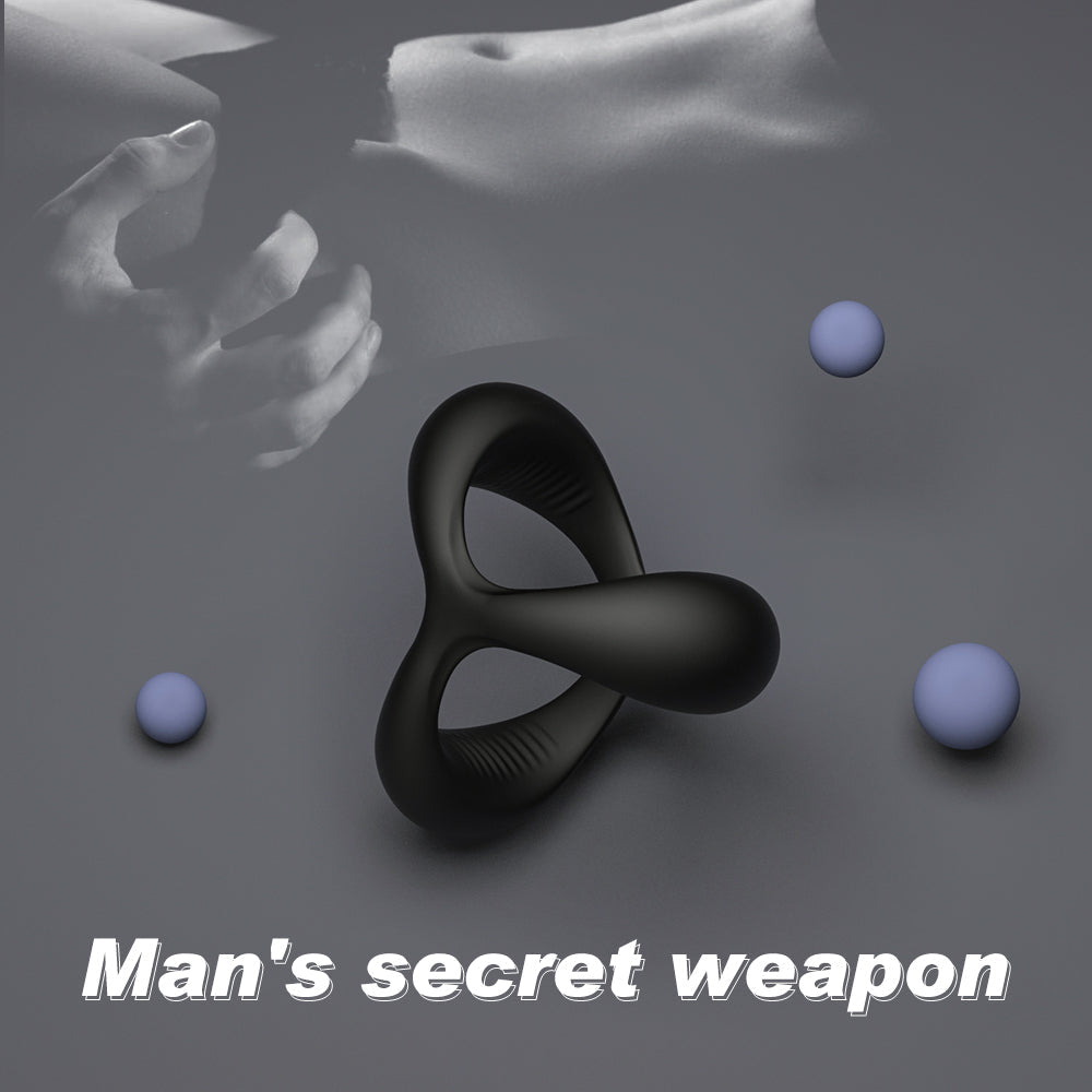 Male Double Ring Condom Ring Soft Gel Penis Ring Delay Ring for Men Adult Toys