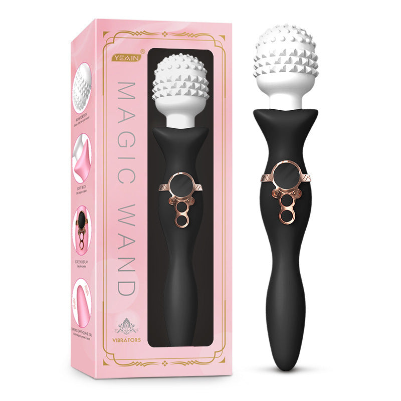 Night Sakura Double-Head Vibrating AV Stick – Multi-Frequency Soft & Silent Female Massager